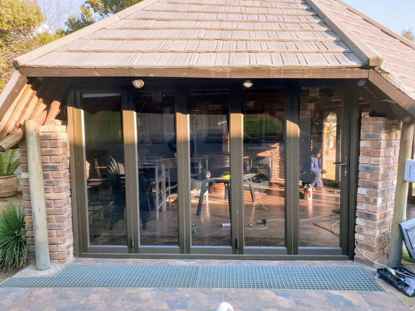 Custom glass enclosure installation